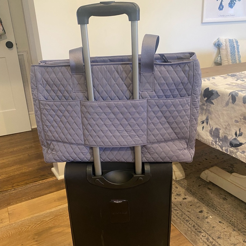 Vera Bradley Grey Quilted Travel Tote